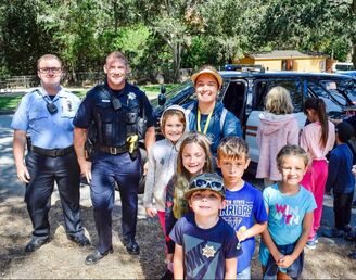 Picture of cop with kids